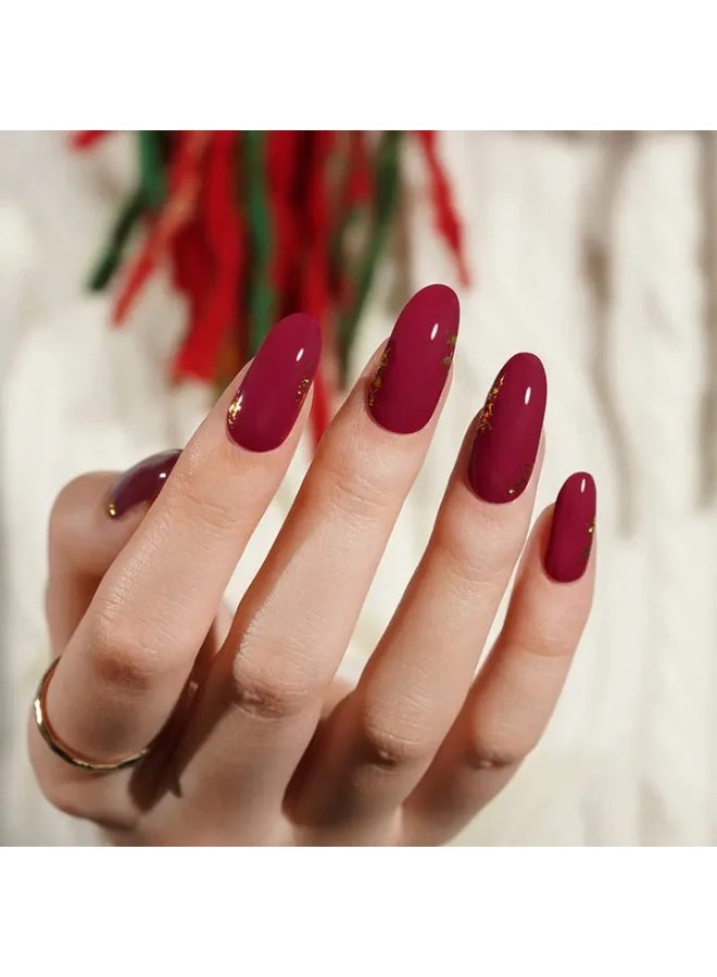 مجموعة كاملة من ملصقات جل الأظافر الممتازة مع معالجة بالأشعة فوق البنفسجية/LED | مجموعة عالية الجودة مع مبرد أظافر، ووسادات تنظيف، وأدوات خشبية، بجودة صالونات التجميل، سهلة الإزالة - Image 4